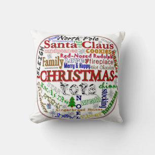 Cojín Decorativo Navidades de Word-Art - Pillows de MoJo