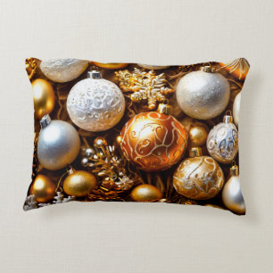 Cojín Decorativo Navidades decoración baubles dorados
