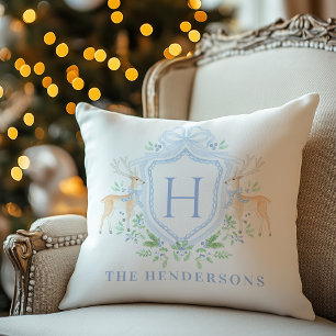 Cojín Decorativo Navidades Deer Escudo   Inicial