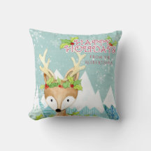 Navidades Deer Winter Snow Cute Adorable Holly