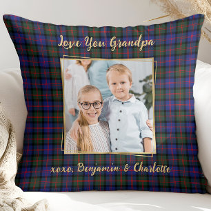 Cojín Decorativo Navidades del abuelo pintan imagen de oro personal