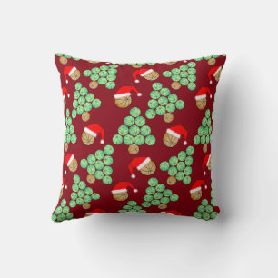 Cojín Decorativo Navidades del árbol de baloncesto Santa Hats