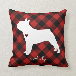 Cojín Decorativo Navidades del Boston Terrier Plantan Nombre De Per
