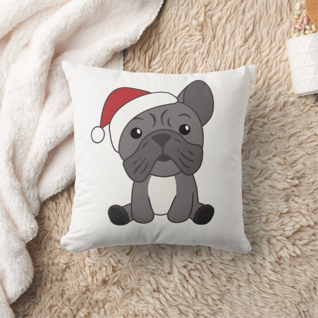 Cojín Decorativo Navidades del Bulldog francés niegan animales de i (Manta)