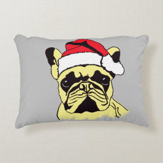 Cojín Decorativo Navidades del Bulldog francés Personalizado Accent