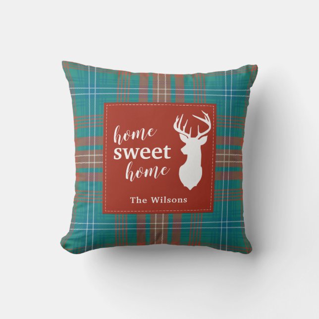 Cojín Decorativo Navidades del Clan Wilson Tartan Plaid (Anverso)