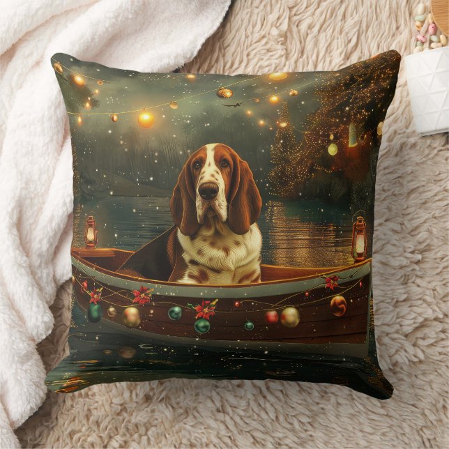 Cojín Decorativo Navidades del Hound de Basset (Manta)