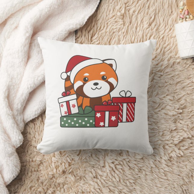 Cojín Decorativo Navidades del Panda Rojo dan Pandas Rojo de Invier (Manta)
