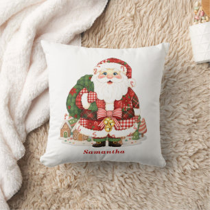 Cojín Decorativo Navidades del Patchwork Santa Claus