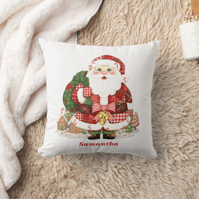 Cojín Decorativo Navidades del Patchwork Santa Claus (Manta)