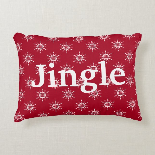 Cojín Decorativo Navidades del patrón de países del Jingle de vacac (Anverso)