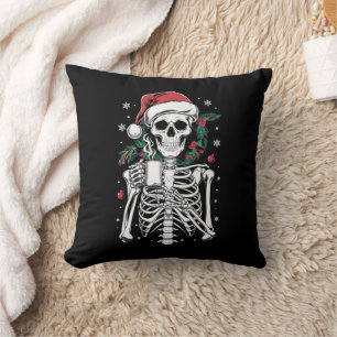 Cojín Decorativo Navidades del Skeleton muertos en regalo para los