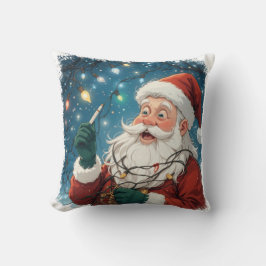 Cojín Decorativo Navidades diseñan Santa con luces