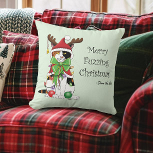 Cojín Decorativo Navidades divertidos Calico Cat