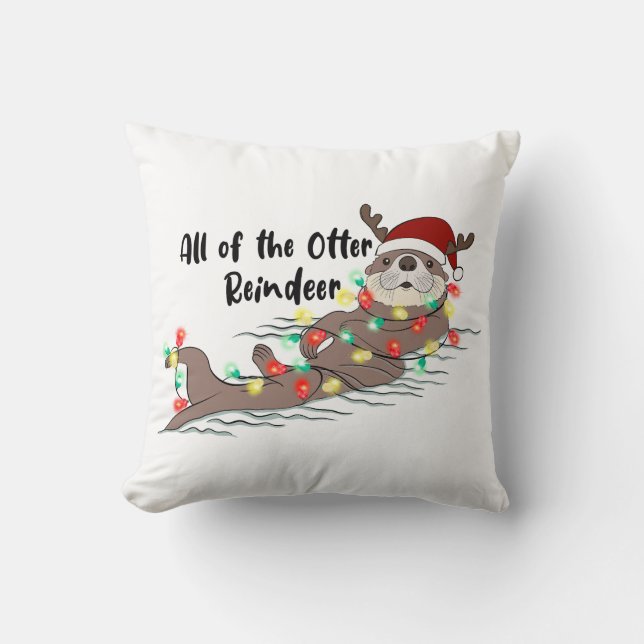 Cojín Decorativo Navidades divertidos Otter (Anverso)