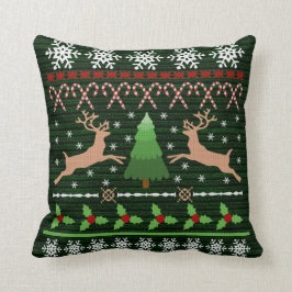 Cojín Decorativo Navidades divertidos sudan reno navideño