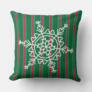 Cojín Decorativo Navidades divertidos y entusiastas Snowflake
