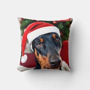 Cojín Decorativo Navidades Doberman
