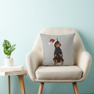 Cojín Decorativo Navidades Doberman Pinscher