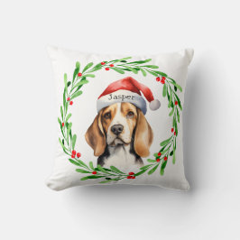 Cojín Decorativo Navidades Dog Beagle Santa Hat Holiday