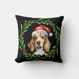 Cojín Decorativo Navidades Dog Beagle Santa Hat Holiday