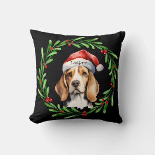 Cojín Decorativo Navidades Dog Beagle Santa Hat Holiday