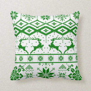 Cojín Decorativo Navidades ecologistas de punto con reno