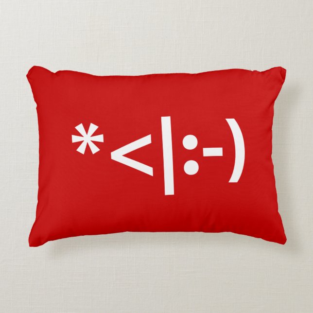 Cojín Decorativo Navidades Elf Emoticon Xmas ASCII Texto Arte (Anverso)