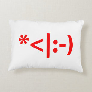Cojín Decorativo Navidades Elf Emoticon Xmas ASCII Texto Arte