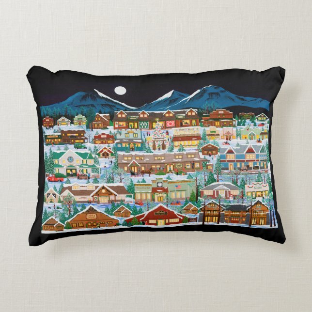 Cojín Decorativo Navidades en cascada Village Pillow (Anverso)