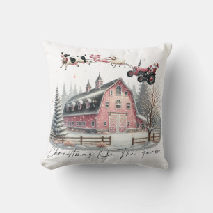 Cojín Decorativo Navidades en la granja, Feliz Navidad