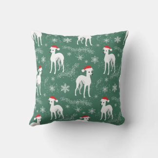 Cojín Decorativo Navidades enmascaran los Greyhounds italianos en l