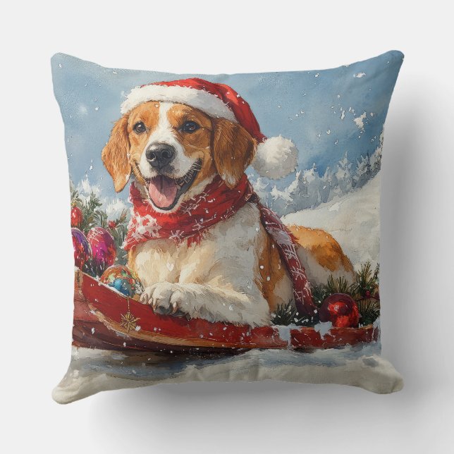 Cojín Decorativo Navidades estadounidenses de Foxhound en inglés (Reverso )