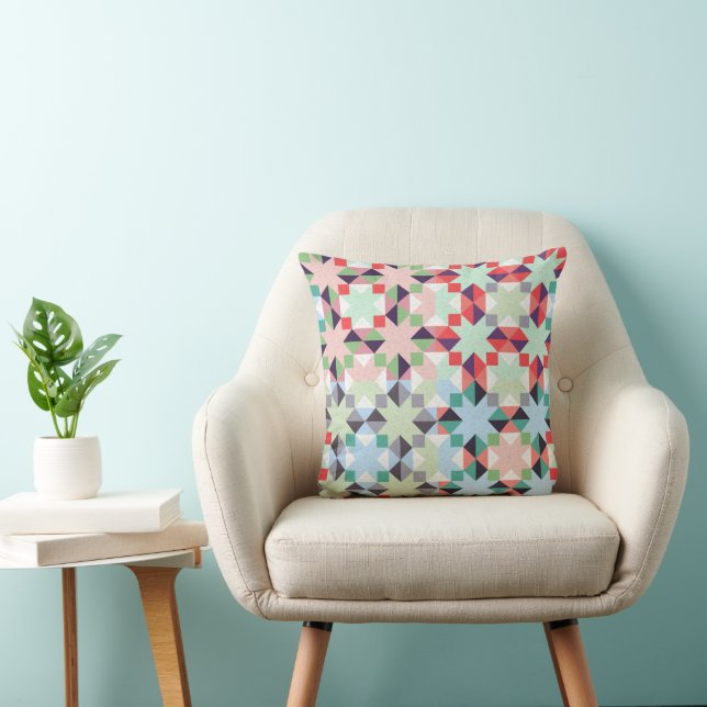 Cojín Decorativo Navidades estrella del patchwork (Silla)
