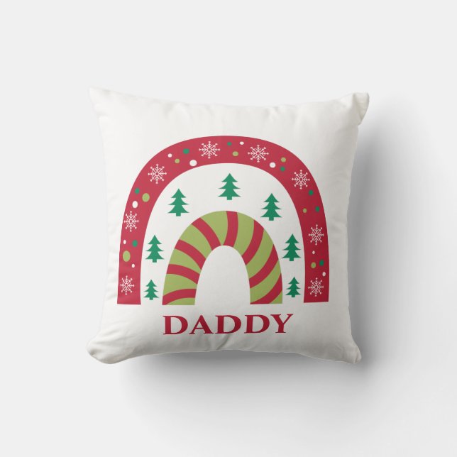 Cojín Decorativo Navidades familiares únicos Boho Rainbow (Anverso)