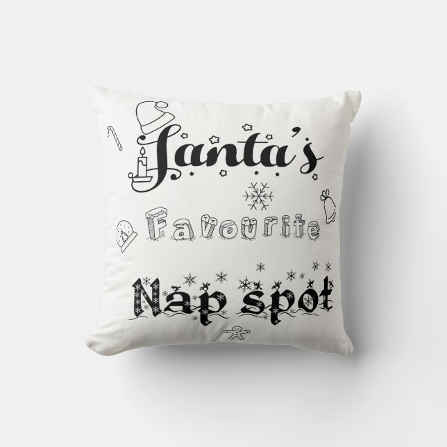 Cojín Decorativo Navidades favoritos de Santa Nap (Anverso)