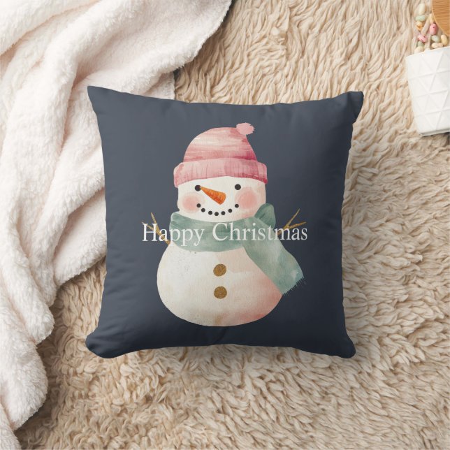 Cojín Decorativo Navidades felices de Snowman (Manta)