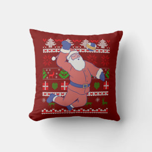 Cojín Decorativo Navidades feos de voleibol de Santa Claus