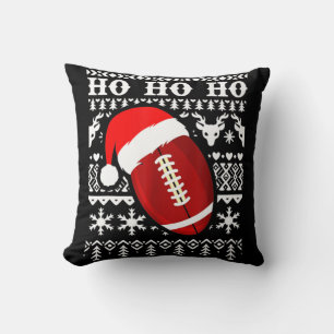 Cojín Decorativo Navidades feos del fútbol americano divertidos