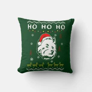 Cojín Decorativo Navidades feos del perro del oso blanco occidental