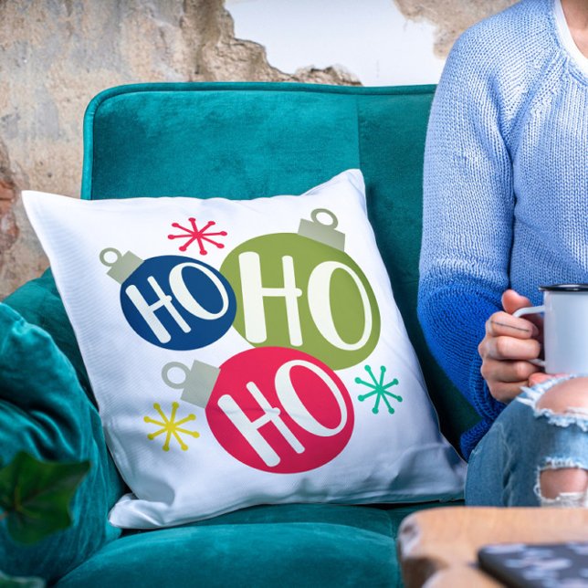 Cojín Decorativo Navidades festivos Ho Ho Ho Ho son navidad moderna (Subido por el creador)