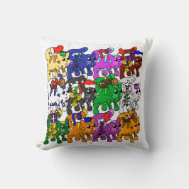 Cojín Decorativo Navidades festivos Jolly Meowy gatos