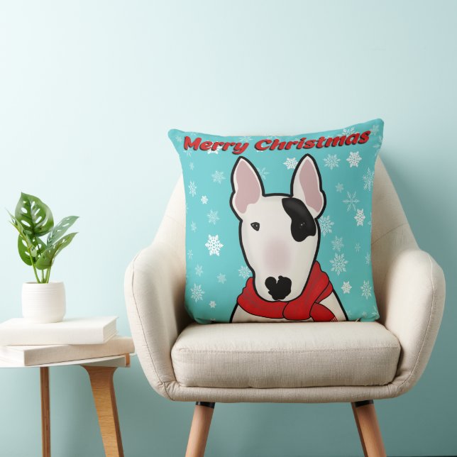 Cojín Decorativo Navidades festivos Pillow con perro adorable (Silla)