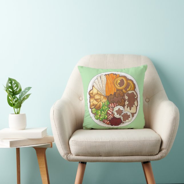 Cojín Decorativo Navidades Fiesta de cena Gran Bretaña Festividad c (Silla)