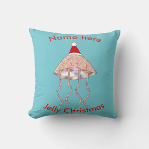Cojín Decorativo Navidades Fiesta Jellyfish Personalizado Pillow