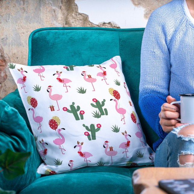 Cojín Decorativo Navidades Flamingo Fiesta | Vacaciones (Subido por el creador)
