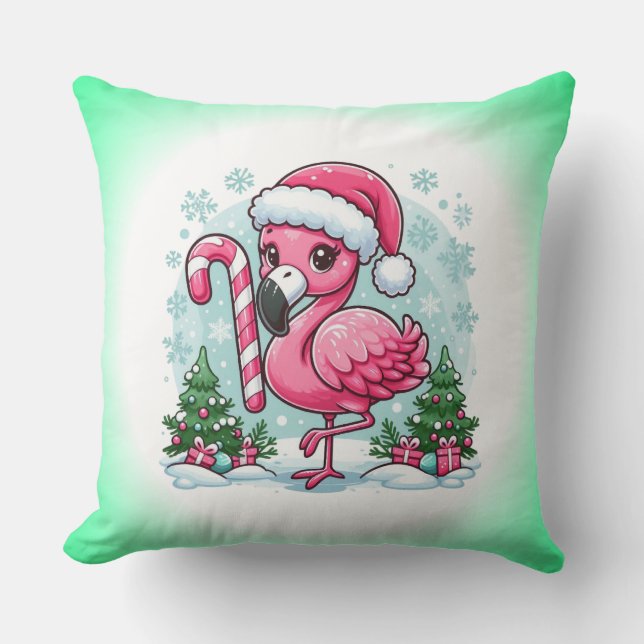 Cojín Decorativo Navidades Flamingo Sublimation Clipart (Anverso)