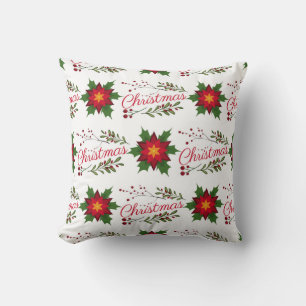 Cojín Decorativo Navidades floral floral floral estampado de invier