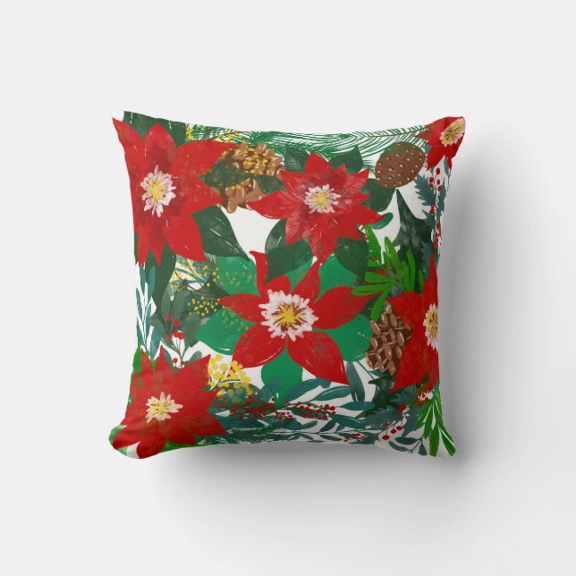 Cojín Decorativo Navidades Floral Leaf Art (Anverso)