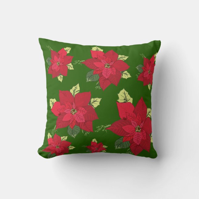 Cojín Decorativo Navidades Flores Cushion (Anverso)